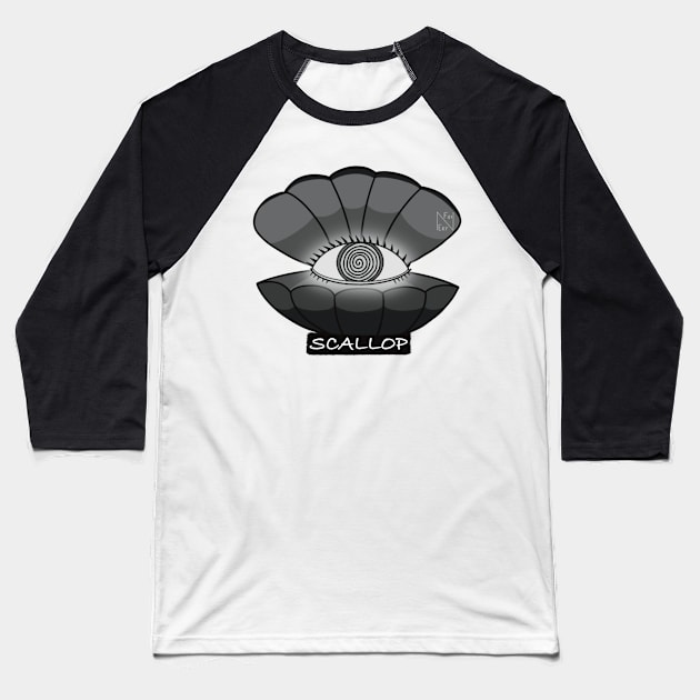 Scallop Baseball T-Shirt by Fuineryn